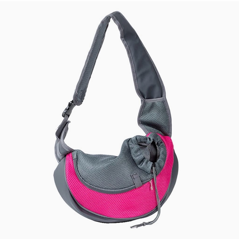 Pet Dog Sling Carrier Hot Pink Small